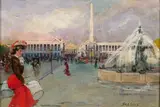 Maurice Bresard, Place de la Concorde, Oil on canvas