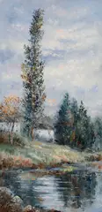 Sylvia Dyer, River House, Acrylic on panel