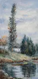 Sylvia Dyer, River House, Acrylic on panel