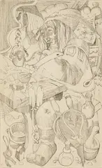 John Hull, The Alchemist, Etching, unframed