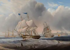 Robert McFarland, Ponsaelli Off Whitby Abbey, Oil on canvas