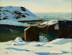 Rockwell Kent, Study for Winter, Monhegan Island, Oil on canvas