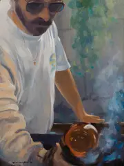 Tom Gardner, Fire & Water, 1996, Oil on panel