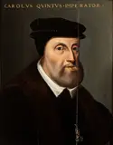 Portrait of Emperor Charles V by Jan Cornelisz Vermeyen, The painting bears a brush inscription in the upper margin: "CARoLUS QUINTUS. IMPERATOR."., offered Oct 2024