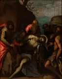 The Deposition by Jacopo Negretti Detto Palma Il Giovane, Oil on copper, offered Oct 2024
