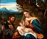 Tiziano Vecellio, Virgin with Child and Saint Rocco, Oil on panel
