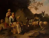 Francesco Londonio, Contadini con bestiame, oilo on canvas