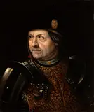 Giovanni de Luteri Dosso Dossi, Portrait of Ercole I d'Este, In questo ritratto si riconosce inconfondibilmente l’effige del duca Ercole I d’Este così come viene fissata in