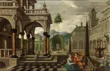 Dirck van Delen, Concert in a villa garden, The present work is accompanied by an expertise of Prof. Francesca Cappelletti available as a PDF file.