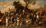 Scipione Compagno, The Martyrdom of Saint Agatha, The painting bears the signature and date in the bottom right-hand corner of the rock where a soldier sits: "SCIPION