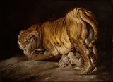 Peter Paul Rubens, Tiger with cubs, Oil on canvas