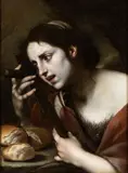 Saint Mary of Egypt by Giovan Francesco de Rosa detto Pacecco de Rosa, Il dipinto reca sigla a pennello in basso a sinistra: "FR". Reso noto da Ferdinando Bologna come indiscutibile, offered Oct 2024