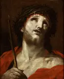 Ecce Homo by Giuseppe Maria Crespi Lo Spagnoletto, The painting is signed over Christ's right shoulder: "G. CRESPI"., offered Oct 2024