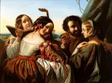 Henry Guillaume Schlesinger, Musik-Making Society, Oil on canvas
