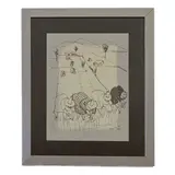 Giovanni Consolazione, Le weeders, multiple on paper, 1949, framed