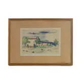 The farm, multiple on paper by Giovanni Omiccioli, framed, offered Sep 2024