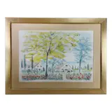 Michele Cascella, Palo Alto, lithograph on paper, within frame