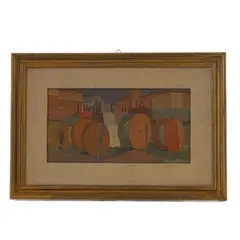 Sheaves by Umberto Carabella, 1953, framed, offered Sep 2024