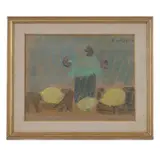 Franco Villoresi, Still life with vase and citrus fruits