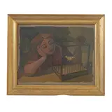 Giuseppe Pippi, The canary, in frame