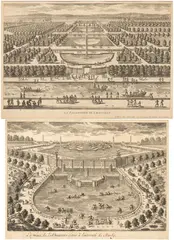 Gabriel Pérelle, Lot of two engravings from Vues des plus belles maisons de France, etching