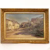 Alfred Renaudin, Lorraine landscape, 1896, in a contemporary gilded wood frame. Reported by Olivier BENA