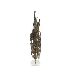 Fabio Sinisca, "Struttura variabile " , scultura concettuale in bronzo, base in plexiglass