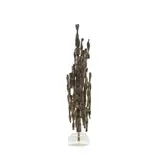 Fabio Sinisca, "Struttura variabile " , scultura concettuale in bronzo, base in plexiglass