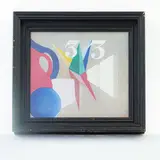 Alessandro Bruschetti, Futurist composition, framed