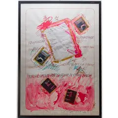 Enrico Manera, "Thanks for the donation of a work of art", 1980