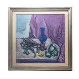 Sigfrido Oliva, Silent nature, fruit and pottery, 1968