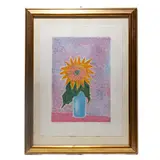 Giovanni Omiccioli, Vase with sunflower, multiple on paper