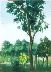 Tree-lined landscape by Alberto Ziveri, 1978, offered Sep 2024