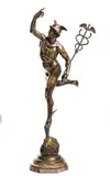Flying Mercury by Jean de Boulogne detto Giambologna, This Mercury is an ancient replica of one of the most famous sculptures created by Giambologna in Florence. The, offered Jun 2024