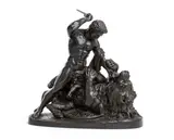 Jacques Antoine Theodore Coinschon, Alexander and the Lion, He was a French author who created bronzes depicting genre scenes with some success. The sculpture proposed