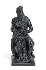 Mosè, dal modello di San Pietro by Michelangelo Buonarroti, questa piccola scultura in bronze è copia del Mosè scolpito da Michelangelo per la tomba di papa Giulio II., offered Jun 2024