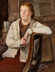 Giovanni Brancaccio, Woman sitting on a chair, 1935