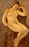Virgilio Simonetti, Female nude, 1930, On the back stamp Virgilio Simonetti n.