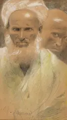Tripolini ai granili di Napoli, Moamed e Idris by Angiolo D'Andrea, 1902, offered Jun 2024