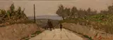 San Casciano country landscape by Giovanni Lomi, offered Jun 2024