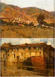 Antonino Calcagnadoro, Lot of two landscapes, 1927, A: signed and dated lower left: A. Calcagnadoro