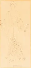 Scipione, Lady with flowers, 1930, Drawing for La Camera n.