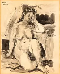 Angelo Savelli, Female Nude, 1940