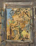 Cocò alla finestra by Filippo de Pisis, The subject represented in the painting, offered Jun 2024