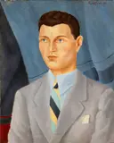 Portrait of a young man by Domenico Purificato, 1936, offered Jun 2024
