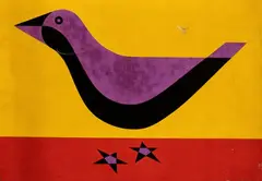 Oiseau violet by Yves Laloy, 1953, On the back labels by Galleria Gissi in Turin and Galleria Levante in Milan, offered Jun 2024