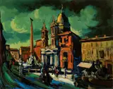 Achille Sdruscia, Piazza Navona in Rome