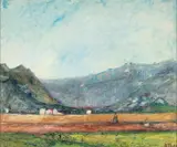 Rovetta landscape by Arturo Tosi, offered Jun 2024