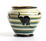 Dante Baldelli, Little vase with exotic decorations - ROMETTI, Ceramic