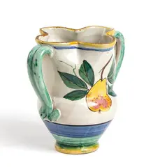 Günther Stüdemann, Vase with fruit decoration - Vietri, On the base: Made in Italy